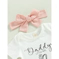 thumbnail image 6 of Newborn Baby Girl Summer Clothes Letter Bodysuit Short Sleeve Onesie Ruffles Bloomers Shorts Coming Home Outfit  3M 6M 12M 18M, 6 of 10