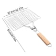 thumbnail image 3 of NWOKYZGH Stainless Steel Fish Grill Basket for Outdoor BBQ, Heavy Duty Lockable Grilling Rack for Fish Vegetables Steak Veggies Shrimp Meat, Portable Campfire Cooking Mesh Grate Tool, 3 of 6