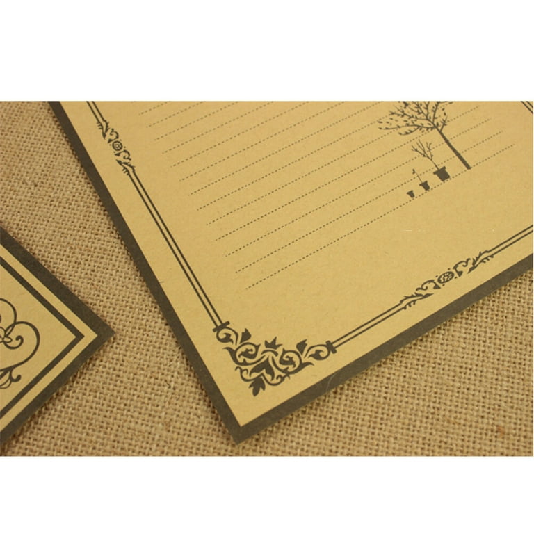 8pcs/bag Vintage Kraft Paper Classical Letter Paper Simple Love