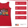 thumbnail image 6 of Dazzling Girl Women's Tank Top Blessed and Lucky Cowgirl Cute South Vintage Retro American Heritage Tradition, 6 of 7