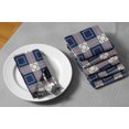 thumbnail image 3 of "S4Sassy Blue Plaid Check Dinner Table Linen Re-Usable Printed Decor Napkins Set 18 x 18""(Pack of 4)", 3 of 8