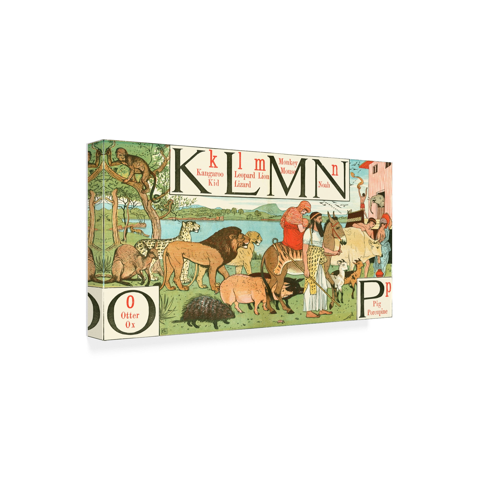 Trademark Fine Art 'Noahs Alphabet IV Childrens Art' Canvas Art by Walter Crane