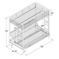 thumbnail image 3 of DHP Sammie Twin over Futon Metal Bunk Bed, 3 of 9
