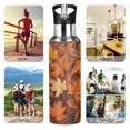 thumbnail image 7 of Yayeee 20oz Insulated Water Bottle Double Wall Stainless Steel with Flip Straw Lid, Fall Pattern, 7 of 7