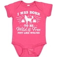 thumbnail image 3 of Inktastic I was Born to be Wild and Free with Wolf and Mountains Boys or Girls Baby Bodysuit, 3 of 5