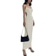 thumbnail image 4 of VISgogo Vestido largo sin mangas para mujer, para adultos, ajustado, de color sólido, con correa de espagueti, de una sola pieza VISgogo moda, 4 of 9