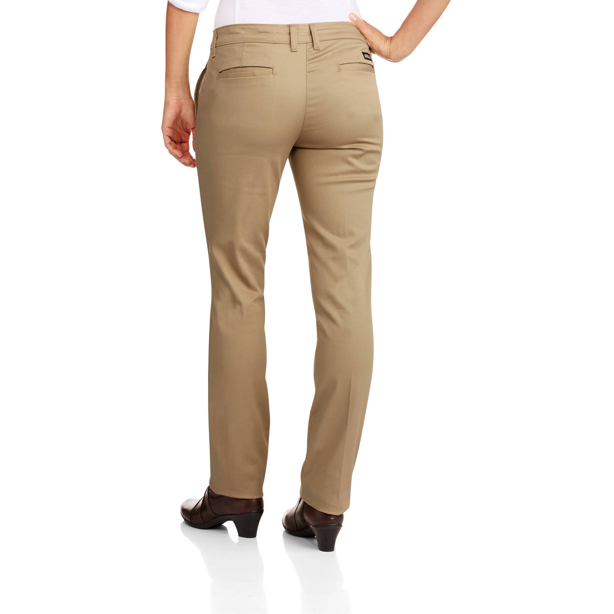 Genuine Dickies Women's Slim Fit Straight Leg Stretch Twill Pant