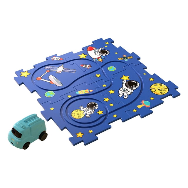 Juego de Paly CUTICAT Pista de rompecabezas para niños bloques de construcción de Pista