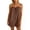 *Brown, variant on Women's Adjustable Spaghetti Strap Romper , Ruffle Tie Front Jumpsuit For Women , Ladies' Casual Summer Playsuit with Pockets,Black,S-2XL
