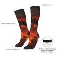 thumbnail image 6 of Fotbe Fiery Dragons Castle Attack print Women's Men's Novelty Crew Socks Cotton Socks Knee High Socks for Walking,Running,Nurses,Pregnancy, 6 of 8