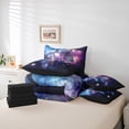 thumbnail image 6 of Castle Fairy Teens Feather Dreamcatcher Bedding Comforter Set 7-Piece,Universe Cosmos King Bedding Sets,Bohemian Boho Theme Ultra Soft Bed Sheets,Lightweight Room Decor,Reversible, 6 of 8