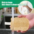 thumbnail image 6 of Cinvoph Natural Sponges Kitchen, Non-Scratch Loofah Dish Brush Two-Sided Cleaning Sponge Reusable Scrub & Wipe Pad for Home Cleaning 4"x3.5", 6 of 6