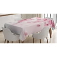 thumbnail image 1 of Ambesonne Japanese Tablecloth Rectangular Table Cover, Eastern Sakura Flowers, 60"x84", Pale Pink Pale Pink, 1 of 3