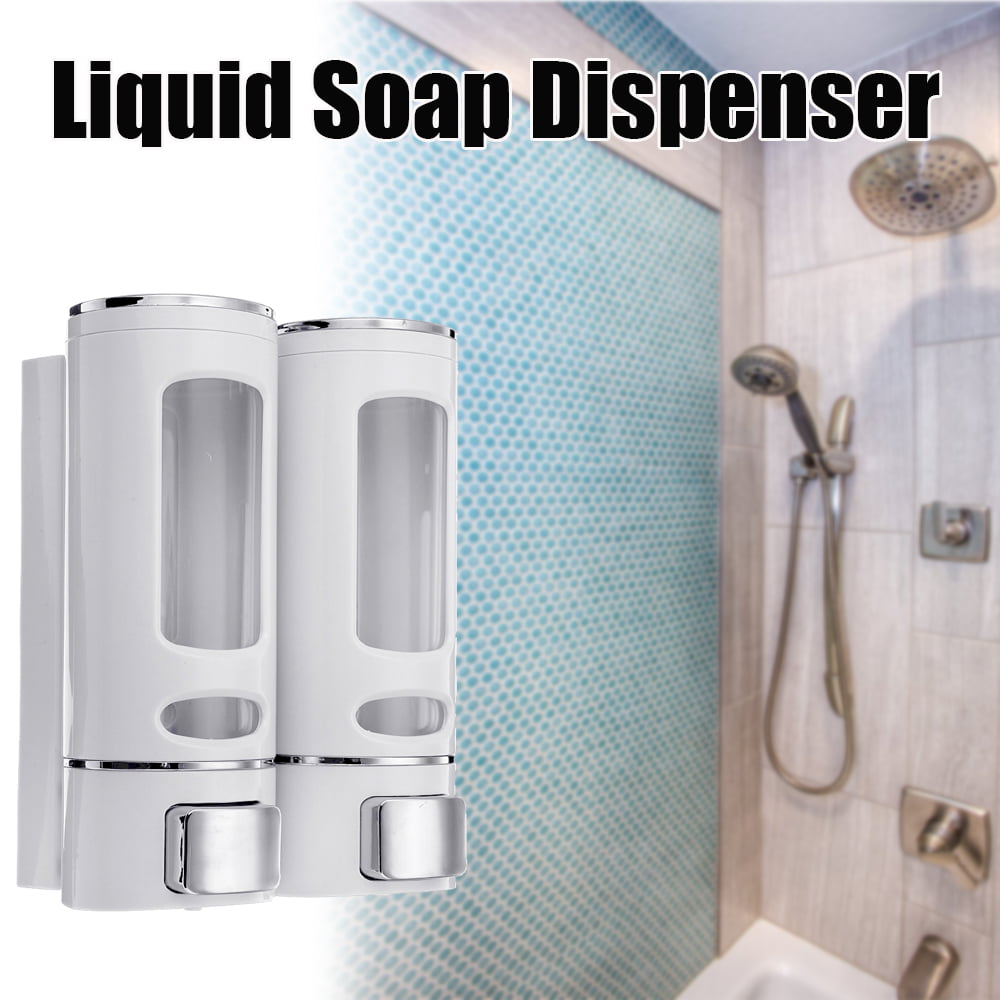 includes Hardware 2x  400ML Wall Mount Sanitizer Soap Shampoo Dispenser New 