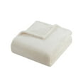 thumbnail image 2 of VCNY Home High Pile Plush Throw, Ivory, 70X52, 2 of 3