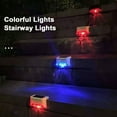 thumbnail image 3 of 4PCS Outdoor Solar Stair Lights Waterproof LED Yard Decor Wall Fence Rail Staircase Step Lights, Energy-saving, Durable, Ideal for Home Garden Pathway, 3 of 8