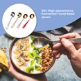 thumbnail image 1 of tredstone Spoon Stainless Rounded Edges Long Handle Spoons Handles Reusable Care Sifter Restaurant Kitchen Tools Soup Porridge Silver, 1 of 6