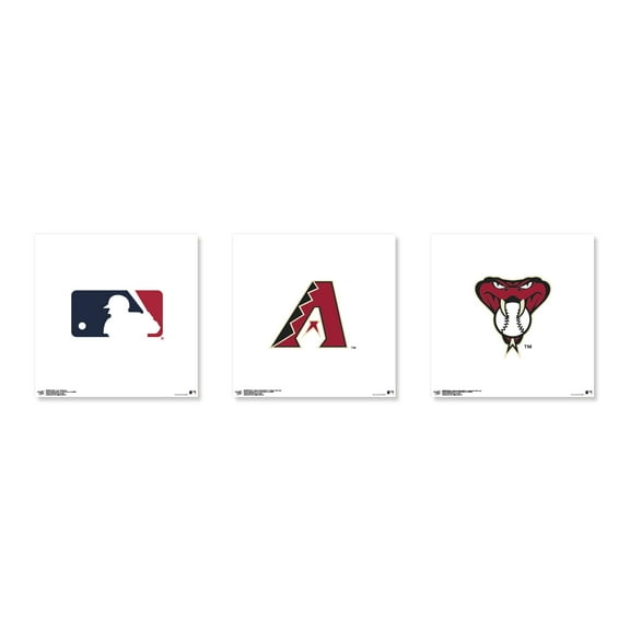 Gallery Pops MLB - Arizona Diamondbacks - Team Wall Art Bundle (3-Pack), Unframed Version, 12" x 12"