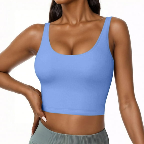 Weikingp Camisole Tops For Women Built In Bra Support Tank Tops For Women Tight Tank Tops For Women Women'S Tanks & Camis Shapewear Tank Tops For Women Blue L