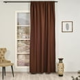 thumbnail image 2 of 3S Brother's Home Decorative Brown Curtains 100" Wide Extra Long Luxury Colors Linen Look Custom Made 5-25 Feet Made in Turkey Hang Back Tab & Rod Pocket Single Panel Home Décor (100"Wx252"L), 2 of 6