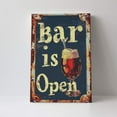 thumbnail image 4 of 16x24 inch Oil Paintings On Canvas Beer 'Bar Is Open' Slogan,Indoor Outdoor Bar,Tavern Wall Decor Art Prints,Gift For Bar Lovers,Modern Style Beer Vintage Decor Canvas Painting,For Man Cave, 4 of 6