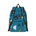 thumbnail image 6 of Rocae Construction Trucks for Durable Canvas Backpack Leisure Large Bag Travel Rucksack Multi-function Backpack Medium, 6 of 8