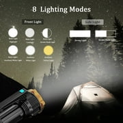 Super Bright 22000000LM LED Flashlight High Powered Torch USB Rechargeable Lamp