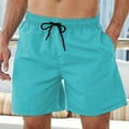 thumbnail image 5 of tarylea Shorts for Men Elastic Waist Drawstring Shorts Solid Color Knee Length Shorts Casual Summer Quick Dry Vacation Beach Shorts, 5 of 9