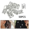 thumbnail image 3 of TISHITA 50x Dreadlocks Beads Hair Braiding Rings Clips Alloy for Pendants Women Men, 3 of 8