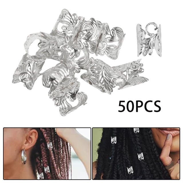 Anillos para cabello Hugo Clips Aleación 6 mm Agujero Plata