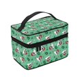 thumbnail image 4 of Yiaed Christmas French Bulldog Print Makeup Bag Travel Cosmetic Bags for Women Girls Zipper Pouch Makeup Organizer, 4 of 4