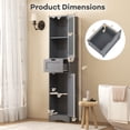 thumbnail image 3 of Giantex Tall Bathroom Storage Cabinet, Narrow Slim Linen Tower, Freestanding Floor Cabinet, Grey, 3 of 8