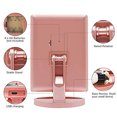 thumbnail image 3 of destyer Folding Mirror with LED Lights 3-fold 22LEDs Makeup Cosmetic Portable Mirror Makeup Tool Rose Gold, 3 of 7