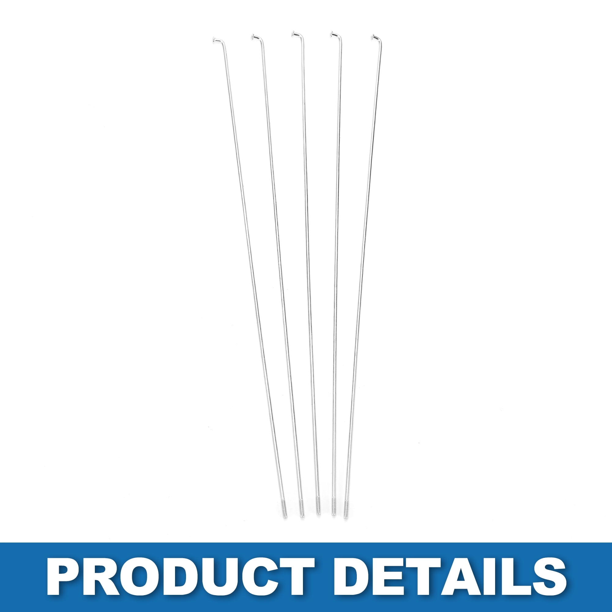 Unique Bargains 36Pcs Bike Spokes 14G Mountain Bike Spokes Carbon Steel Silver 10.43"