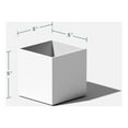 thumbnail image 4 of Veadek Geo Series Cube 5" Planter - White, 4 of 8
