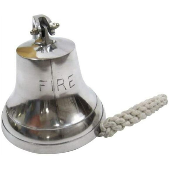 Aluminum Fire Bell, Chrome Finish - Nautical Decor