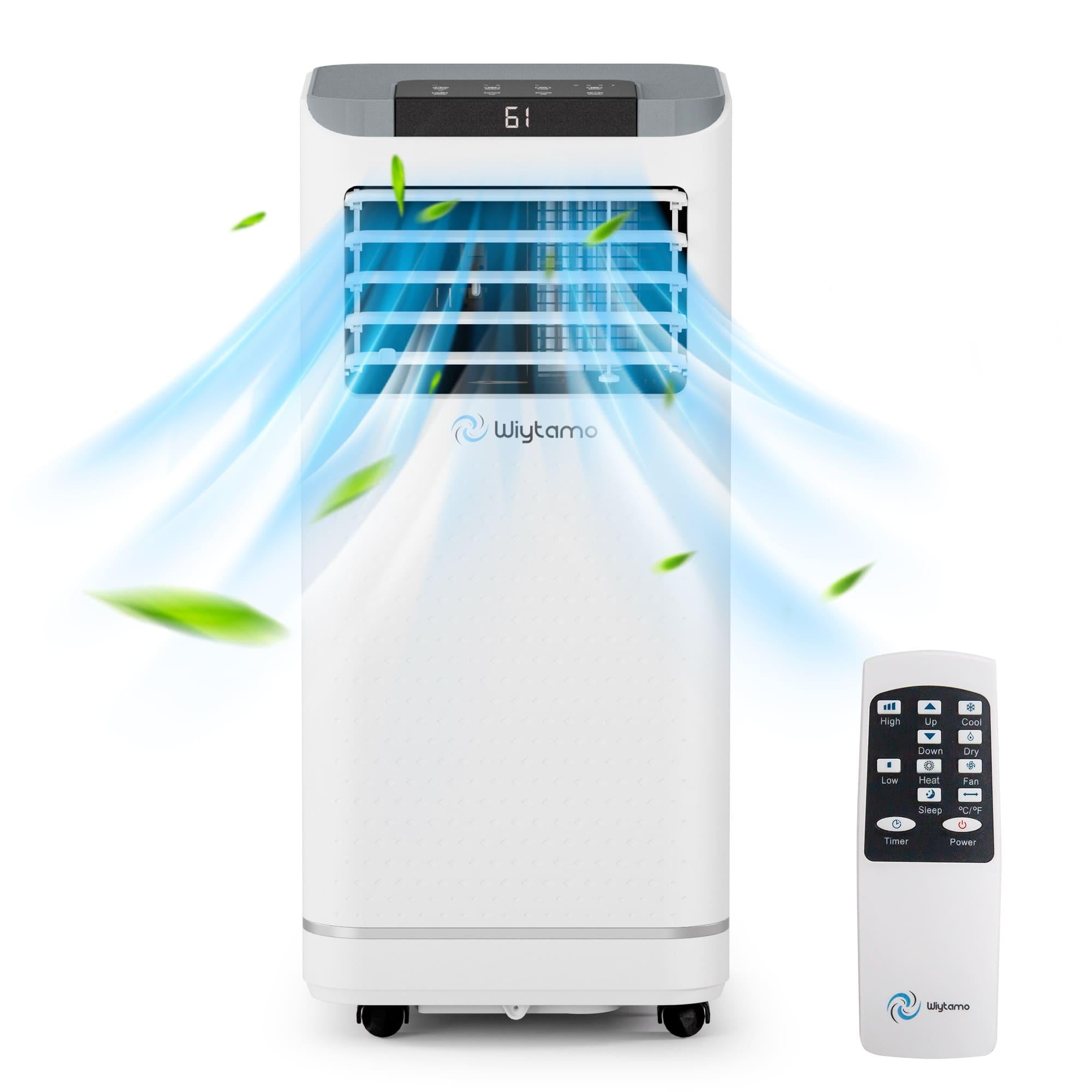 WIYTAMO Portable Air Conditioners 10000 BTU, Room AC Unit with Remote Control, Built-in Heater, Dehumidifier, Fan Mode, Cools up to 450 Sq. ft.(6450 WIYTAMO Portable Air Conditioners 10000 BTU, Room AC Unit with Remote Control, Built-in Heater, Dehumidifier, Fan Mode, Cools up to 450 Sq. ft.(6450