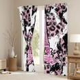 thumbnail image 3 of Homewish Pink Eiffel Tower Black Out Curtains for Girls, Fashion Leopard Cheetah Print Curtains Pack of 2 (42x63 Each), Anniversary Bedroom Curtains, Curtains and Drapes Decor, 3 of 6