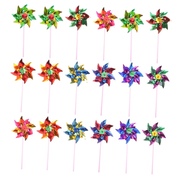 Raindrops Octagonal Windmill Toys Plastic 20Pack