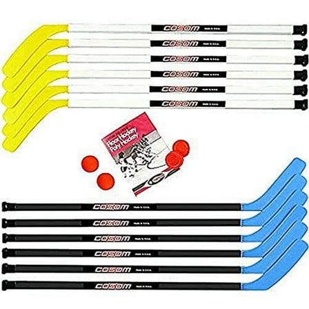 Cosom Junior Hockey Sticks for Kids, 16 Pieces, 43" Standard Shaft
