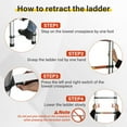 thumbnail image 5 of Clearance! Simple Deluxe Telescoping Ladder 8.5FT Aluminum One-Button Retraction Extension System for Indoor and Outdoor Use, 330lb Load Capacity, (HILADRTELESCOPIC102), 5 of 8
