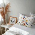 thumbnail image 6 of Lumbar Pillow Covers 20x12 Inch Set of 2, Red Blue Yellow Spring Floral Waterproof Outdoor Pillow Covers, Blooming Summer Botanical Decorative Cushion Pillowcases for Couch, Sofa, Bed, Garden, Patio, 6 of 9