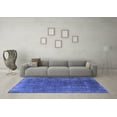 thumbnail image 3 of Ahgly Company Machine Washable Indoor Rectangle Oriental Blue Industrial Area Rugs, 3' x 5', 3 of 4