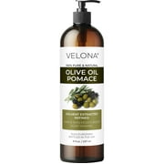 Olive Pomace Oil by Velona - 8 Fl Oz | 100% Pure and Natural Carrier Oil | Refined | Skin, Hair, Body & Face Moisturizing | Use Today - Enjoy Results.