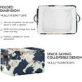 thumbnail image 3 of GZHJMY 2 Pack Collapsible Organizer Storage Bins with Camouflage Dark Blue Cute Print,14.2"x10.2" Rectangular Fabric Baskets with Sturdy Leather Handles for Home/Office/Bathroom, 3 of 7