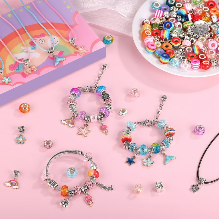 Funny Girls Bracelet Making Kit Beads Jewellery Charms Pendant Set