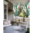 thumbnail image 4 of nqOlkjepod Outdoor Curtains for Patio Waterproof, Pink Succulent Outdoor Privacy Panels Grommet, Green Cactus Pastoral Watercolor Blackout Outside Curtains for Porch/Cabana/Pergola 54"x95", 1 Panel, 4 of 8