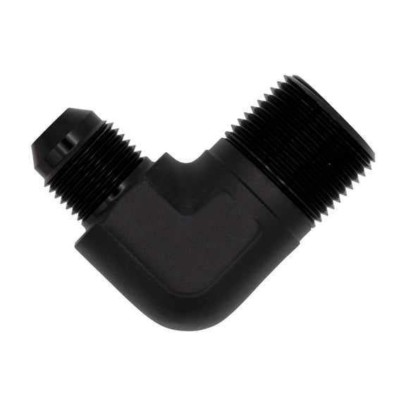 Flo Supply 3/8'' NPT 90 Degree Male To 6AN Male Adapter