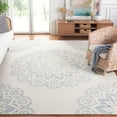 thumbnail image 3 of SAFAVIEH Blossom Brody Medallion Area Rug, Ivory/Blue, 8' x 10', 3 of 9