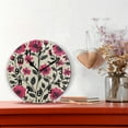 thumbnail image 2 of Yayeee 10" Wall Clock Battery Operated Quartz Round Silent Non-Ticking Home Decor,Pink Flowers, 2 of 6